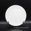 En gros 16pcs incrustation en or blanc fine porcelaine